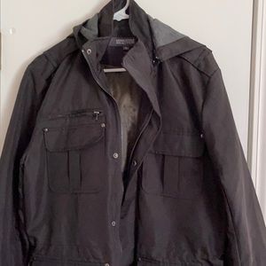 Kenneth Cole Reaction Men’s M Black Military Coat
